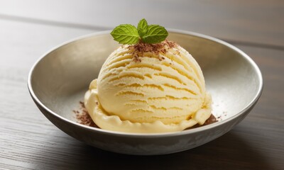 Delicious Vanilla Ice Cream Scoop