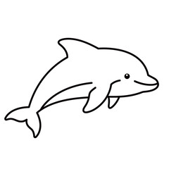 silhouette of a dolphin with a white background