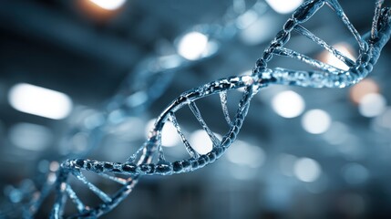 DNA Molecule Structure: Scientific Visualization of Genetic Code, Abstract 3D Rendering for Medical and Research Concepts