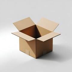 EPS10 Vector of Open Cardboard Box on Transparent Background