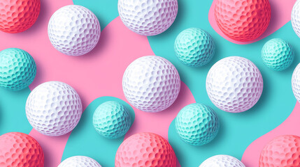 August marks National Golf Month with a seamless geometric pattern perfect for backgrounds, banners, cards, and posters.