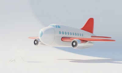 Stylish Airplane 3D Render Travel, Flight, and Adventure Imagery