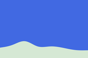 A serene minimalist abstract background featuring a gentle undulating beige landscape beneath a vast, calming blue sky, perfect for various design projects.