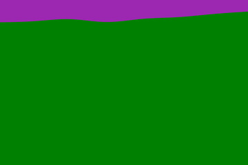 A vibrant abstract composition showcasing a bold green field beneath a serene purple sky, offering a minimalist and colorful background for various digital design projects.