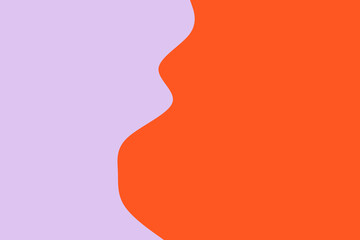 A vibrant abstract background featuring a dynamic, organic wavy line separating bold orange and soft lavender colors, perfect for modern digital designs.