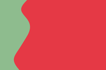 A vibrant abstract background features a smooth, organic green wave flowing gracefully against a bold, solid red backdrop, creating a modern and dynamic visual design.