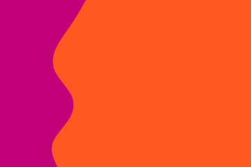 A vivid abstract background featuring a bold orange field gracefully transitioning into a vibrant magenta curve, ideal for modern graphic design projects.