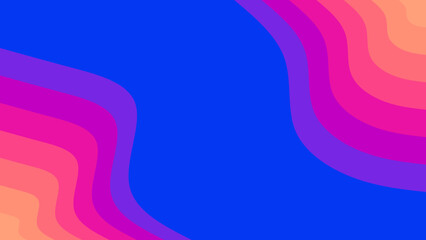 A vibrant abstract background featuring dynamic wavy lines in shades of blue, pink, purple, and orange, creating a modern and energetic visual.