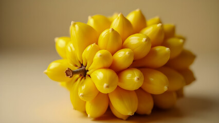 Macro Image of Buddha&rsquo;s Hand Fruit with Vibrant Yellow Color and Finger-Like Segments