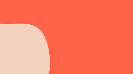 A contemporary abstract graphic design features a smooth, light beige curve against a vibrant coral orange background, perfect for modern digital projects.