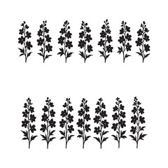 Elegant Black Silhouette Floral Design