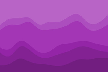 An abstract digital art background features smooth, flowing layers of purple and violet waves creating a serene and modern gradient design.