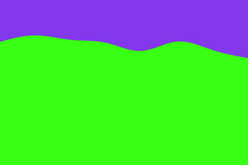 Obraz premium A striking abstract background showcases a vibrant lime green base with a gentle, undulating curve separating it from a contrasting deep purple upper area.