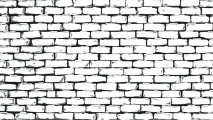 Black and White Brick Wall Background. Brick Wall Pattern. Brick Wall Texture.