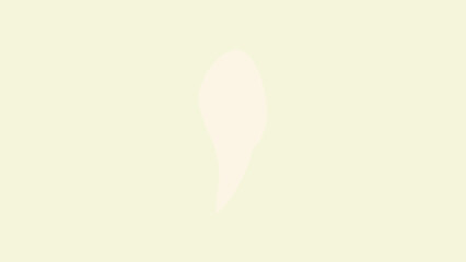 A delicate, ethereal off-white abstract shape gently floats on a pale cream background, creating a serene and minimalist design element.