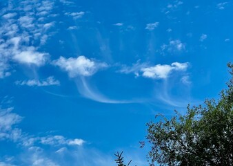 Niebieskie niebo chmury lato  © Maciej G. Szling