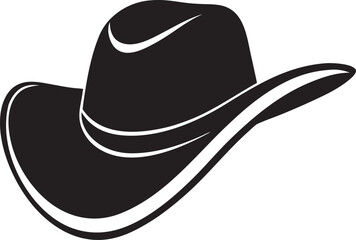 Classic Cowboy Hat Silhouette Depicting Western Heritage and Rustic Charm for Fashion and Cultural Representation