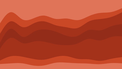 An abstract background features smooth, undulating waves in a harmonious gradient of warm orange and red tones, creating a dynamic and modern visual texture.