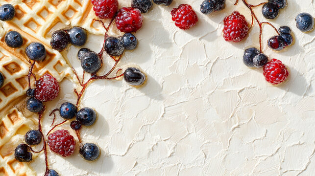 A close-up of a bowl of delicious, sweet, organic black and white currant berries with cream