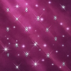 Pink fabric with scattered sparkly stars
