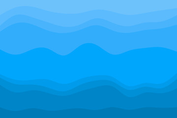 An abstract background featuring smooth, undulating layers of varying blue tones, creating a calming and fluid visual effect.