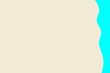 A serene abstract depiction of a sandy beach meeting the clear blue ocean waves, offering a tranquil and minimalist coastal background.