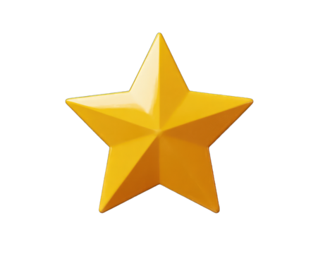 Golden star graphic, sharp edges