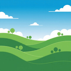 Obraz premium Rolling Green Hills 