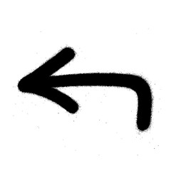  left graffiti arrow isolated in white