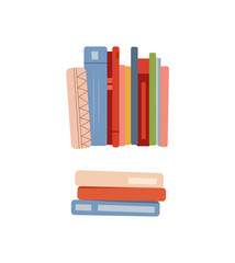 Naklejka premium Books set. Collection of books in flat style.