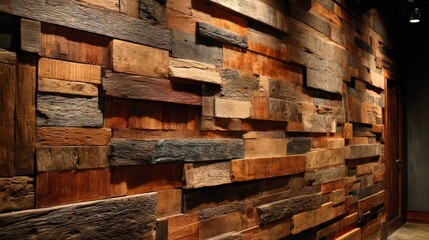 Rustic Wooden Wall Design With Carvings
