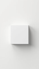 Minimal White Cardboard Box Mockup on Clean Background