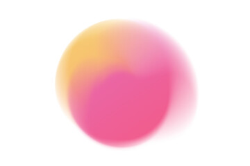 Abstract pink and orange gradient circle blob