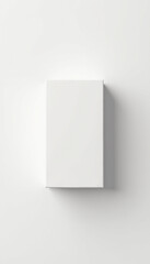 Minimal White Cardboard Box Mockup on Clean Background