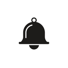 Vector art of black bell icon isolated on white background