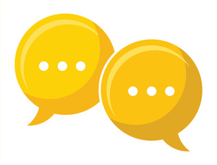Realistic 3D Chat Bubble Vector, Modern Communication and Messaging Icon with Speech Balloons, Dialogue Boxes, Notification Elements, and Conversation Design for Digital Use