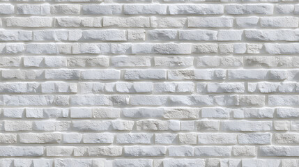Obraz premium White brick wall seamless texture, representing clean modern background for design and decoration projects.