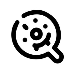 Microbiology Science Laboratory Bacteria Virus Research Outline Vector Icon Design