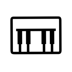 Piano Keyboard Icon – Musical Instrument Symbol, Piano Keys, Music and Entertainment Design