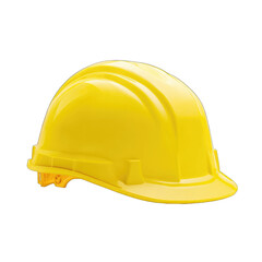 Fototapeta premium Bright yellow hard hat, safety, construction