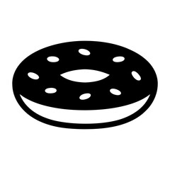 Delicious donut vector graphic with sprinkles, bakery item, sweet treat, food icon, dessert art
