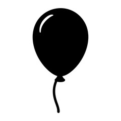 Black balloon vector illustration for party decoration and celebration graphic design element use, 90 characters