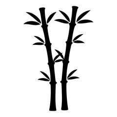 Download black bamboo vector silhouette illustration for graphic design and decoration needs now