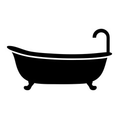 Find the perfect bathtub: black bathtub illustration for bathroom design and renovation ideas
