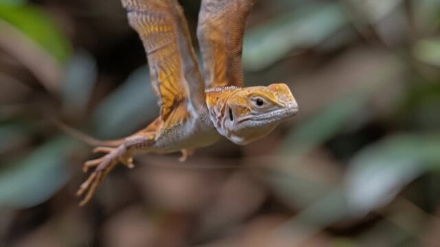 Flying Draco Lizard: A Glimpse of Nature's Marvel