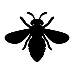 Isolated black bee silhouette vector illustration for honey and insect design needs online now
