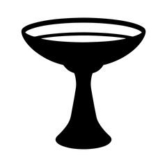 Elegant coupe glass vector illustration for champagne cocktails and dessert presentation design element