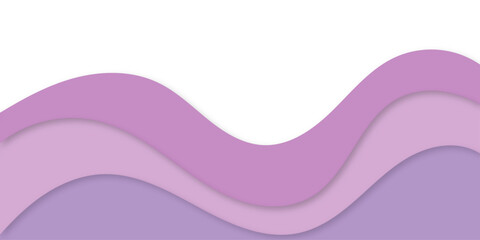 Abstract layered wave design in soft purple tones, creating a smooth gradient and 3D paper-cut effect. Minimalist style ideal for modern backgrounds, banners, or creative graphic compositions.