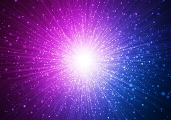 Fototapeta premium Radiant burst of light in spectrum of magenta and azure creating a cosmic vibe