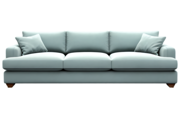 Light Gray Sofa with Pillows